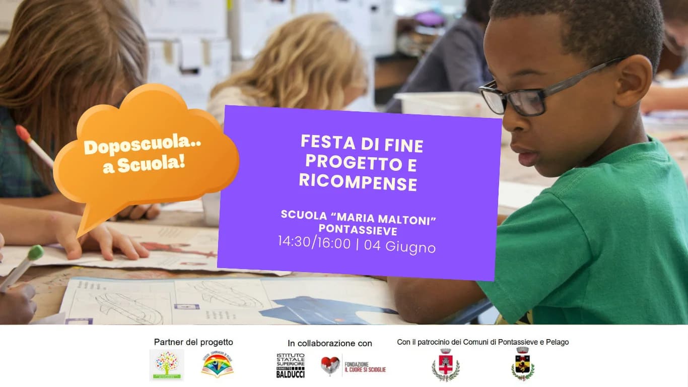 Doposcuola... a scuola! Vi invitiamo alla festa di fine progetto!